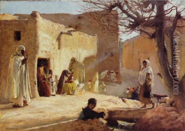 Au Sud De L'algerie Oil Painting - Louis Joseph Anthonissen