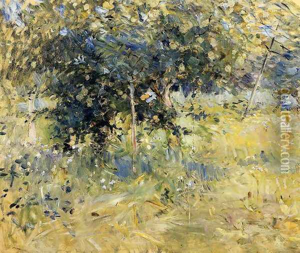 Willows In The Garden At Bougival Oil Painting - Berthe Morisot