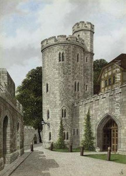 Lanthorn Tower, The Tower Of London Oil Painting - James Lawson Stewart