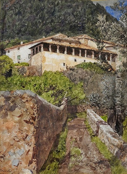 Hazienda Des Erzherzog Ludwig Salvator Auf Mallorca Oil Painting - Alexander Rothaug