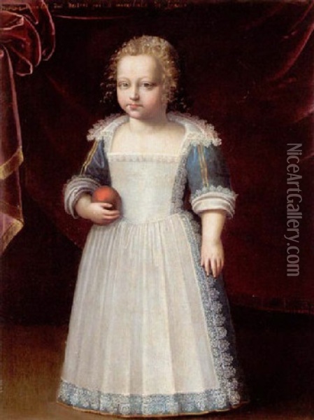 Portrait Of A Young Boy (francois Hannibal, Duke Of Destres, Marechale Of France?) Oil Painting - Claude Deruet