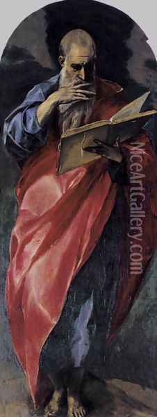 St John the Evangelist 1577-79 Oil Painting - El Greco (Domenikos Theotokopoulos)