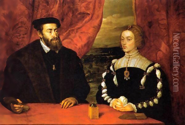 Charles V and the Empress Isabella Oil Painting - Peter Paul Rubens