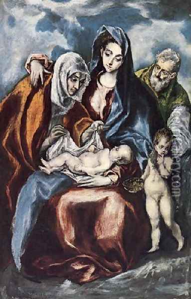 The Holy Family Oil Painting - El Greco (Domenikos Theotokopoulos)