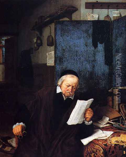 Lawyer in his Study Oil Painting - Adriaen Jansz. Van Ostade