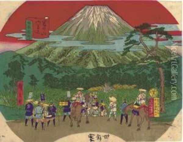 Fujisan Oil Painting - Tokubei Iii Hiroshigeando