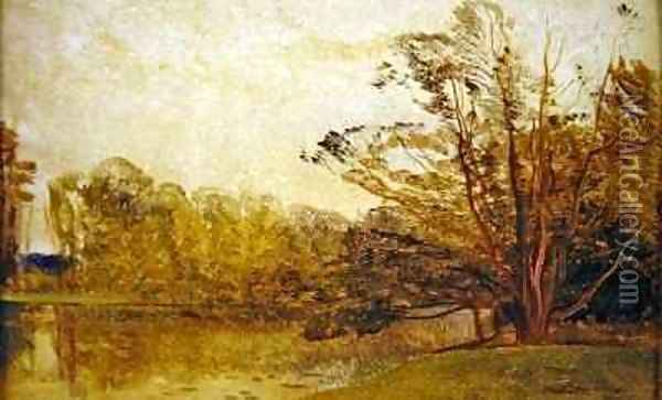 View in Painshill Park Surrey Oil Painting - Thomas Creswick