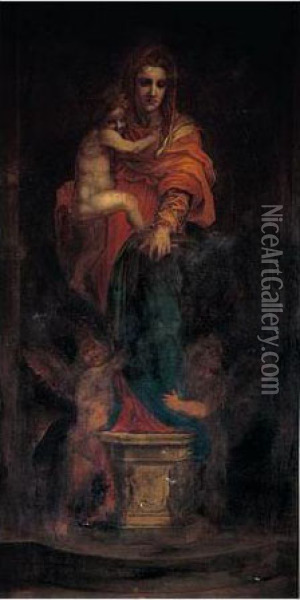Madonna Delle Arpie Oil Painting - Andrea Del Sarto