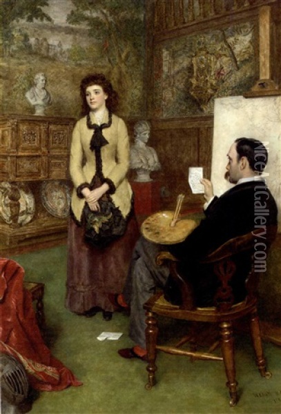 The New Model Oil Painting - William Powell Frith