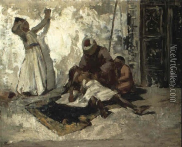 Der Tod Von Gul Baba Oil Painting - Ferencz Franz Eisenhut