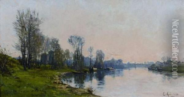 Paysage Fluvial Oil Painting - Emile Georges Ave