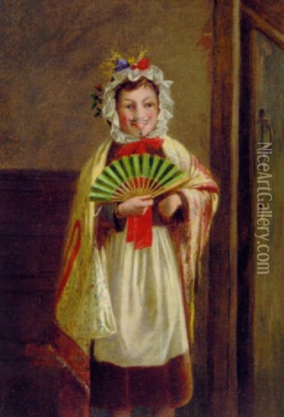 Dressing Up Oil Painting - Charles Hunt the Younger