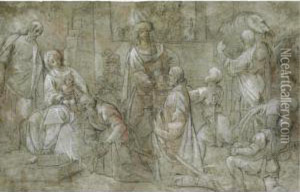 The Adoration Of The Magi Oil Painting - Pier Francesco Morazzone