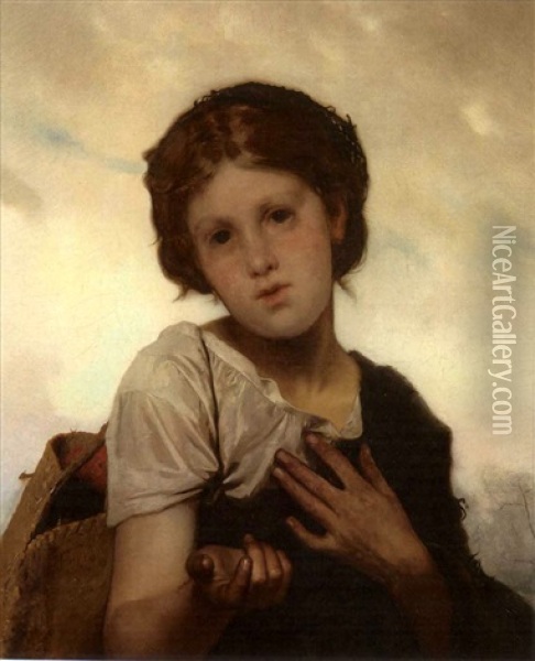Young Girl Oil Painting - Leon Jean Basile Perrault