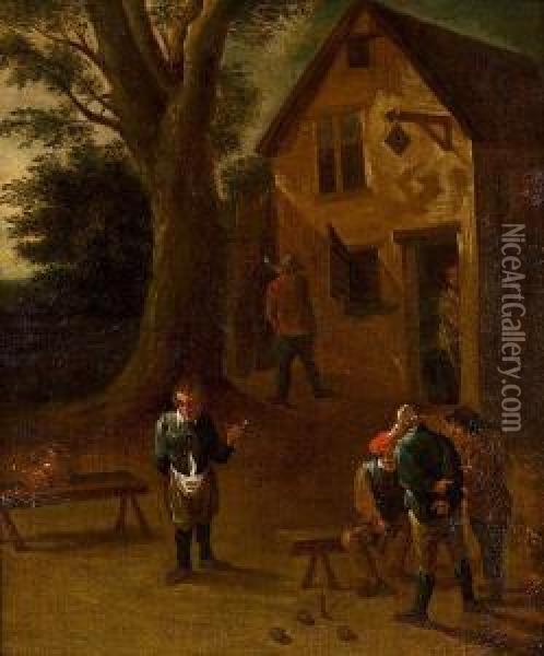 Posada Oil Painting - David The Younger Teniers