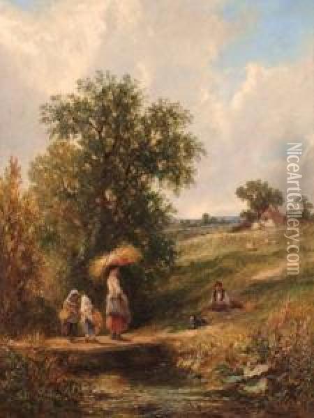 Returning Home Oil Painting - James Edwin Meadows