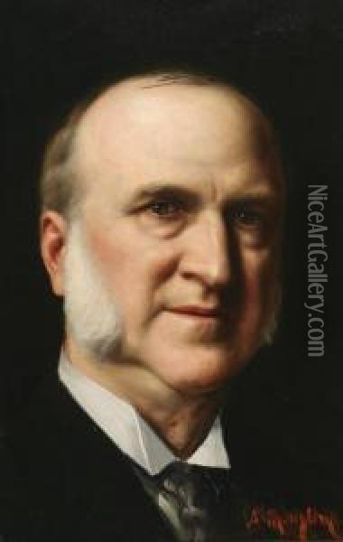 Portrait Of A Gentleman Oil Painting - Ury Muller