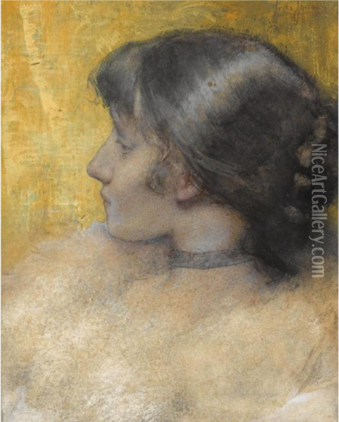 Portrait Of A Lady Oil Painting - Fritz Jansen