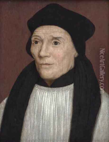 Portrait of John Fisher Bishop of Rochester Oil Painting - Hans Holbein the Younger