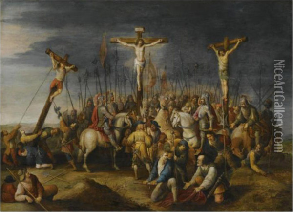 The Crucifixion Oil Painting - Frans II Francken