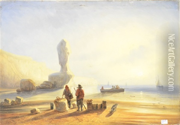 Vue De Mer Oil Painting - Jacques Van Gingelen