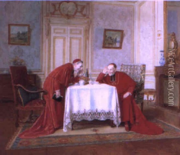 The Cardinal's Favourite Melody Oil Painting - Victor Marais-Milton