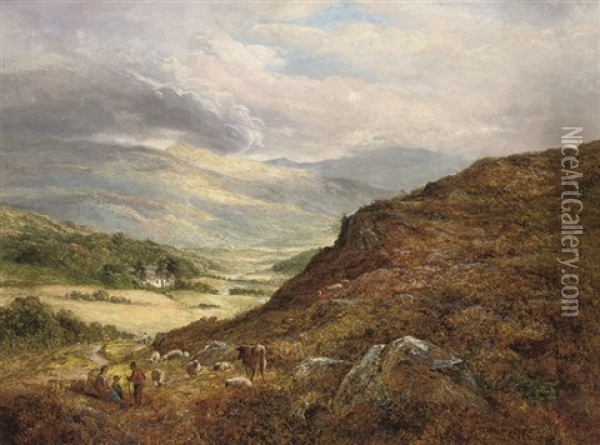 Welsh Hills Oil Painting - Thomas Whittle the Younger