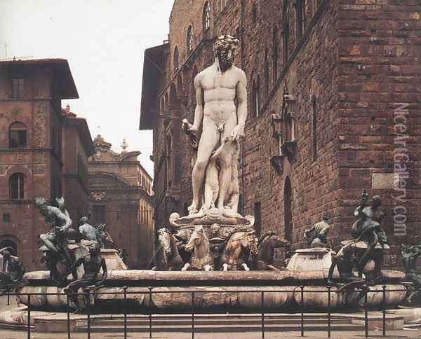 Fountain of Neptune Oil Painting - Bartolomeo Ammanati