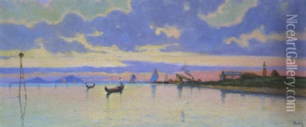 Vue De Venise Oil Painting - Marie Joseph Leon Clavel