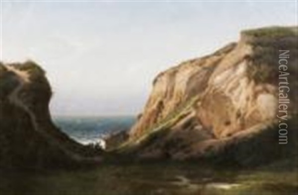 Cote Rocheuse Oil Painting - Joseph Laurent Pelletier