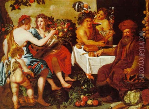 Sine Cerere Et Bacchus Friget Venus Oil Painting - Jacob Jordaens