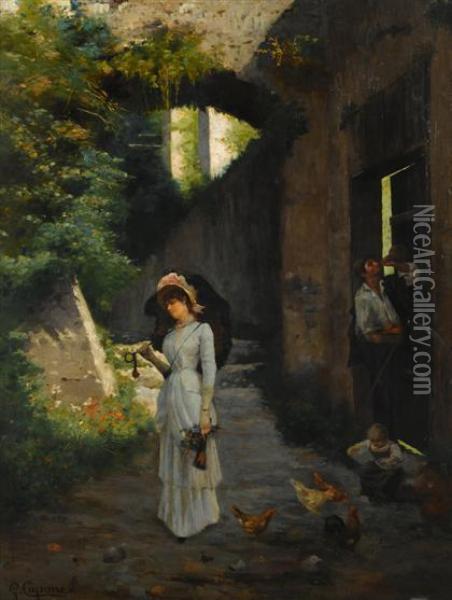 An Afternoon Promenade Oil Painting - Gaetano Capone