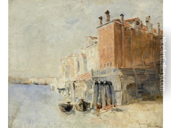 Venice Oil Painting - Julius Rolshoven