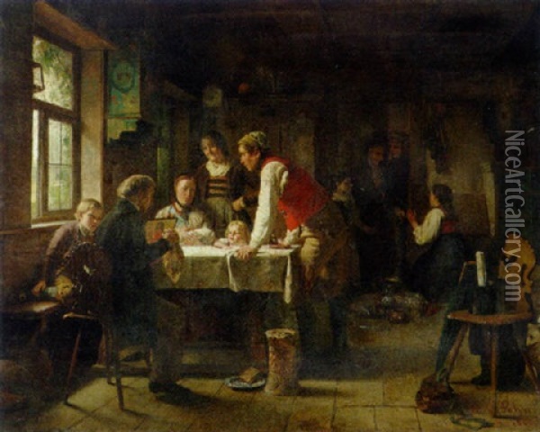 The Appraiser's Visit Oil Painting - Richard Sohn