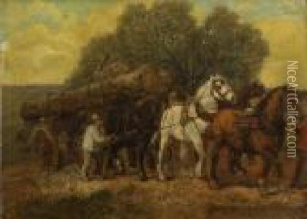 The Timber Wagon Oil Painting - Richard Beavis