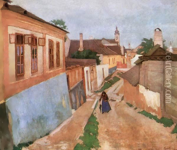 A Street at Vac 1904 Oil Painting - De Lorme and Ludolf De Jongh Anthonie