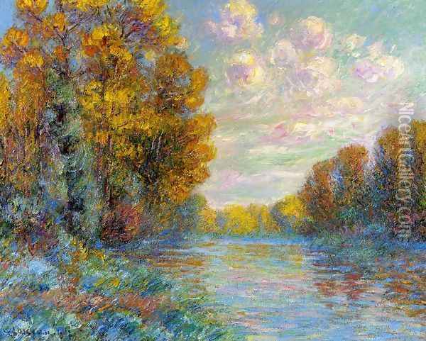 The River in Autumn Oil Painting - Gustave Loiseau