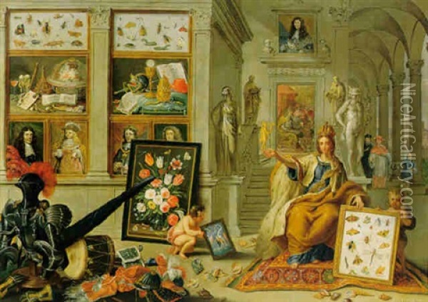 Allegory Of Europe Oil Painting - Jan van Kessel the Elder