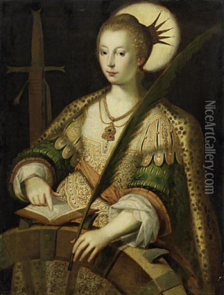 Heilige Katharina Oil Painting - Frans Pourbus the younger