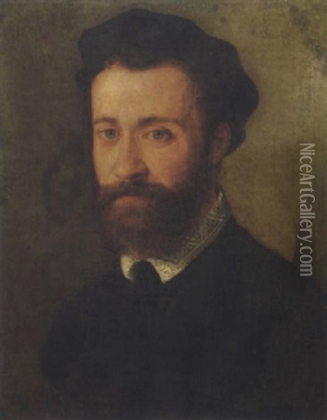 Bildnis Eines Mannes Mit Schwarzem Beret Oil Painting -  Corneille de Lyon