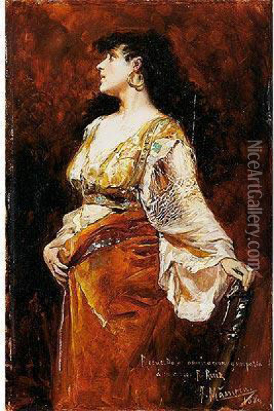 Judith Oil Painting - Francisco Masriera y Manovens