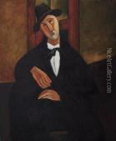 Portrait Of Mario Varvogli Oil Painting - Amedeo Modigliani