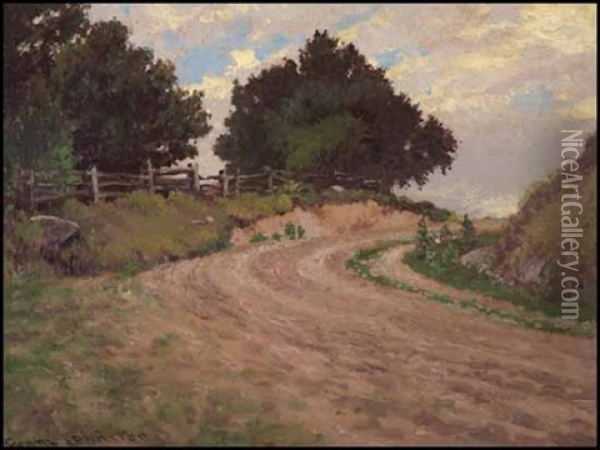 The Rolling Road To Penetang Oil Painting - Francis Hans Johnston