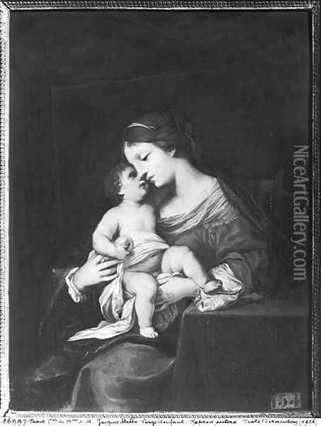 Virgin and Child Oil Painting - Jacques Stella