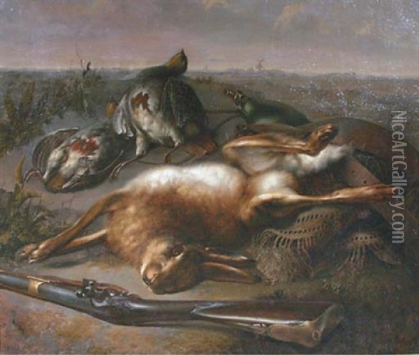 A Fortuitous Hunt Oil Painting - Johannes Esman