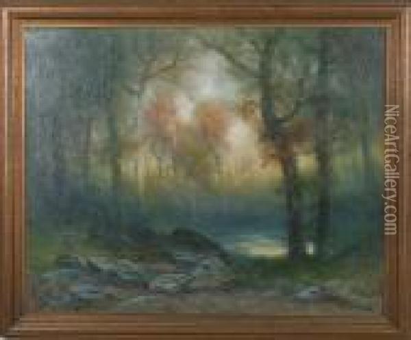 Woodland Interior Oil Painting - Christopher H. Shearer