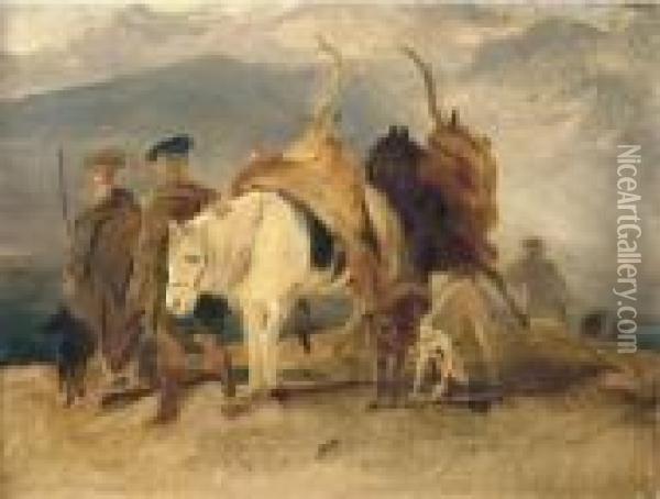 The Deerstalker's Return Oil Painting - Landseer, Sir Edwin