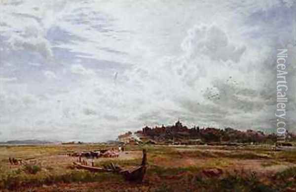 Rye Sussex Oil Painting - Albert Goodwin