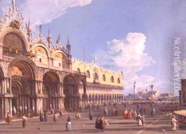 View of Venice with St Marks Oil Painting - (Giovanni Antonio Canal) Canaletto