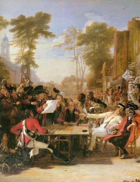 Chelsea Pensioners Reading the Waterloo Dispatch (detail) Oil Painting - Sir David Wilkie